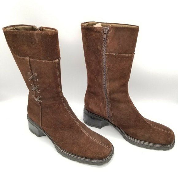 Aquatalia Shoes - Aquatalia Suede Mid Calf Boots Brown